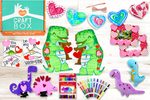 Dino's Valentine Craft Box for Kids – Valentine's Day Arts & Crafts (Ages 3–9)