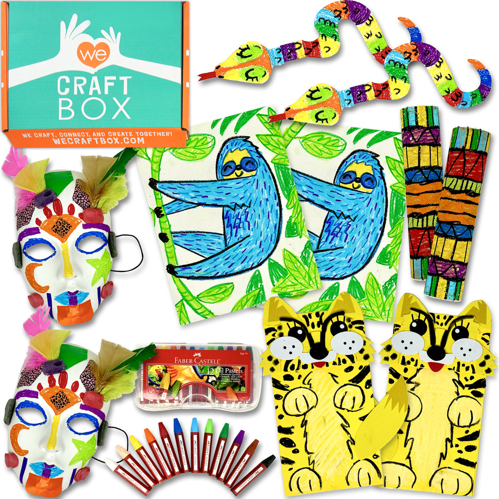 Rainforest Kids Craft Kit for 2 Crafters Ages 3-9 years