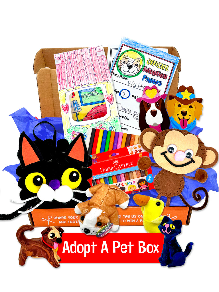 Adopt-a-Pet Kid's Animal Craft Kit for 2 Crafters Ages 3-9 yrs