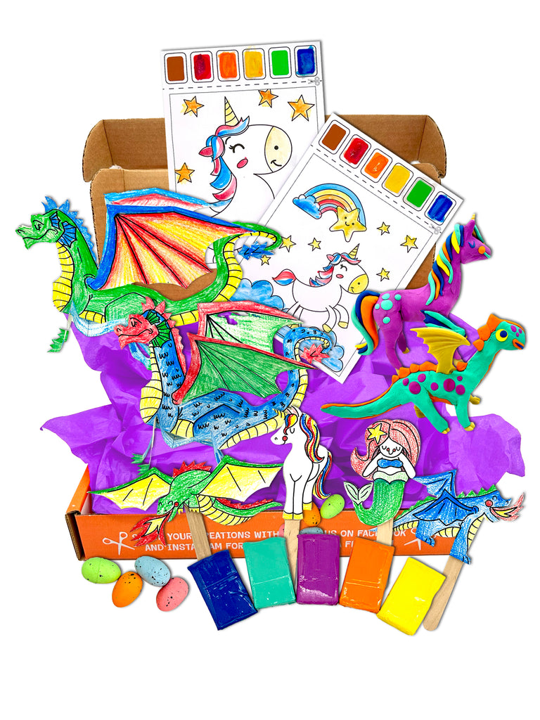 Mythical Creatures Craft Kit – Fun arts & crafts for kids with unicorn, dragon, and fairy projects.